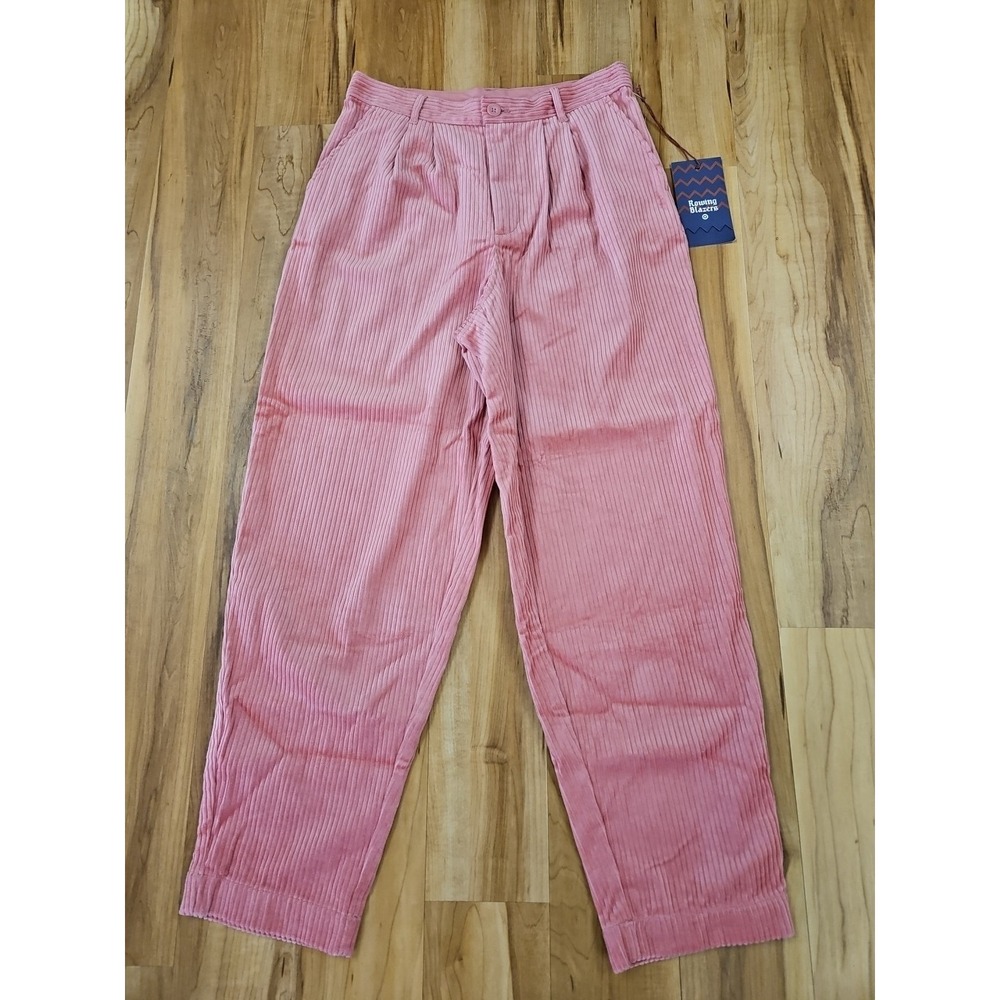 Women's Rose Rowing Blazer Pleated Corduroy Straight Leg Trousers Size 8 - Picture 2 of 12